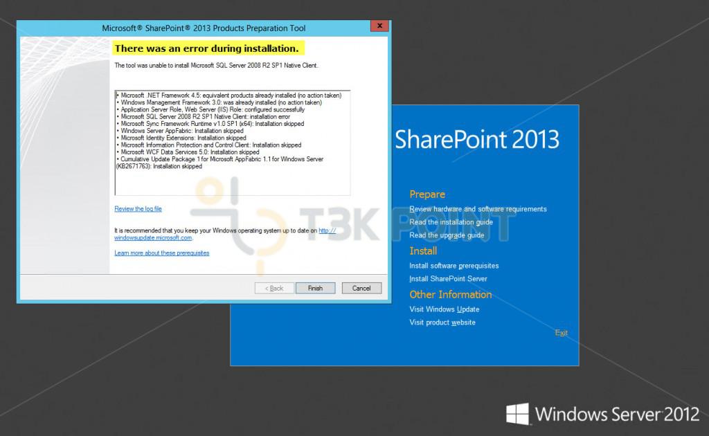 SharePoint Prerequisite Installer - Error